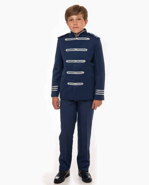Almirante cuello mao azul tinta