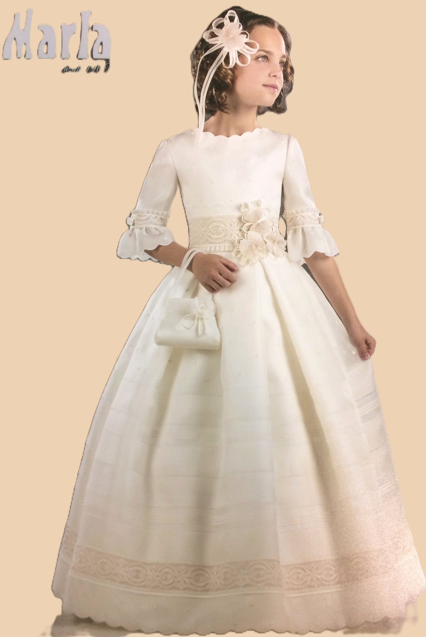 Vestido comunión seda