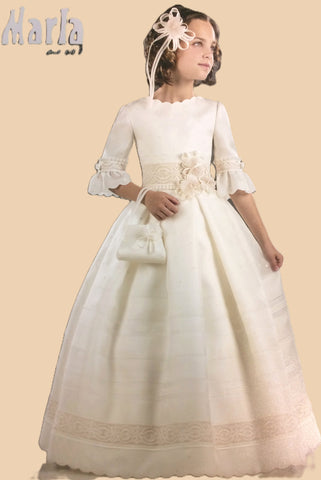 Vestido comunión seda