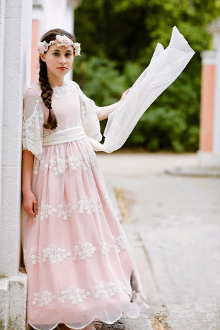 Vestido comunión rosa