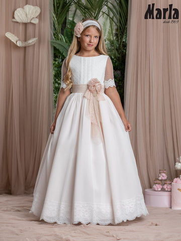 Vestido comunión beig
