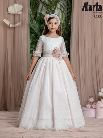 Vestido comunión beig