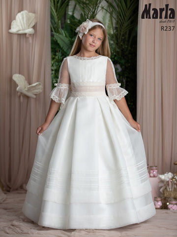 Vestido comunión beig